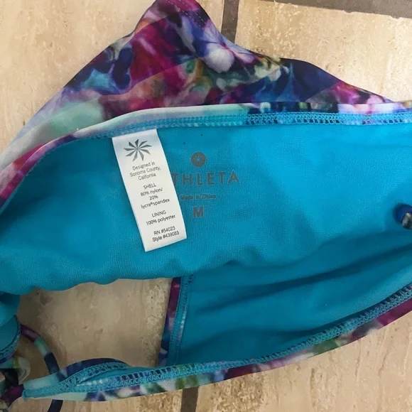 Athleta brand two piece bikini. Great shape. Fun bright colors. Size medium. - Picture 5 of 5